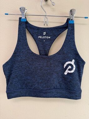 Peloton Dark Navy Heather Racerback Sports Bra SzS